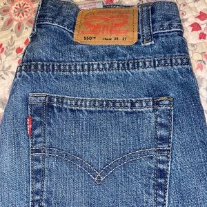Levis 550 medium wash jeans 25wx27l 14slim